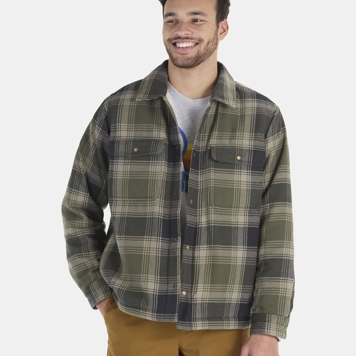 MARMOT - Chaqueta Hombre Marmot Ridgefield Sherpa Shirt Jacket Gris