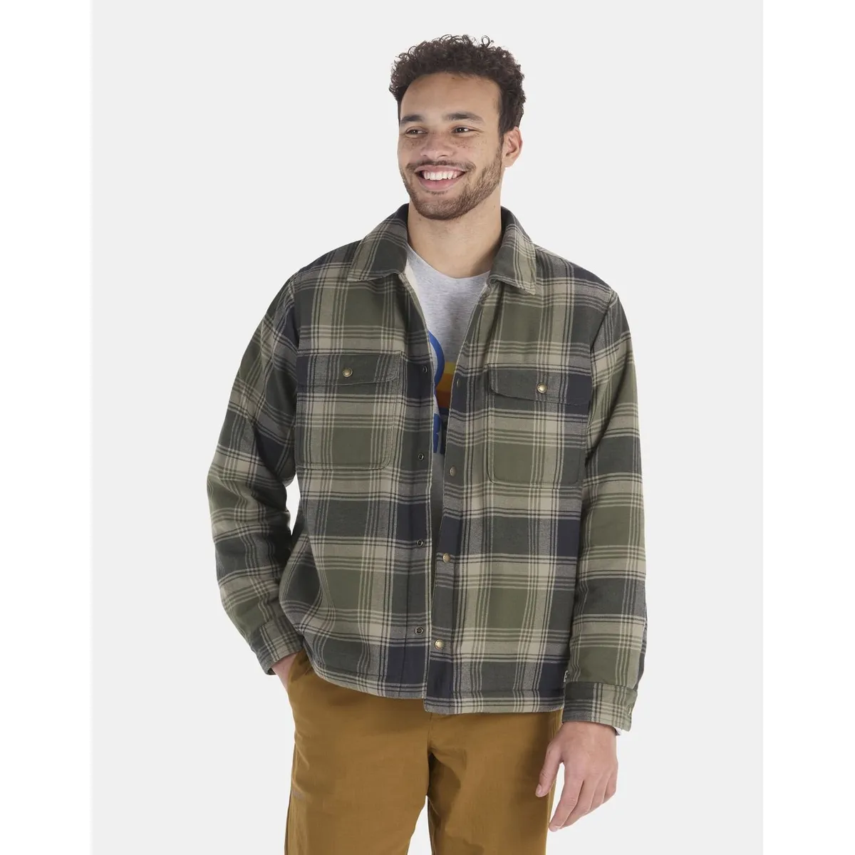 MARMOT - Chaqueta Hombre Marmot Ridgefield Sherpa Shirt Jacket Gris