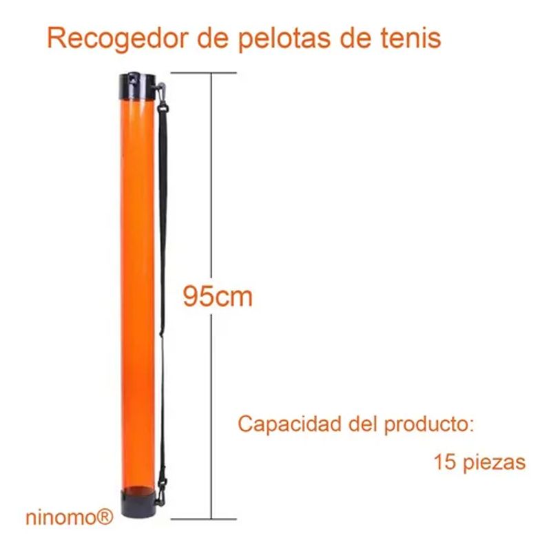 EDWINAYY - Tubo Recoge Pelotas De Tenis -capacidad 15 Pelotas-ninomo?