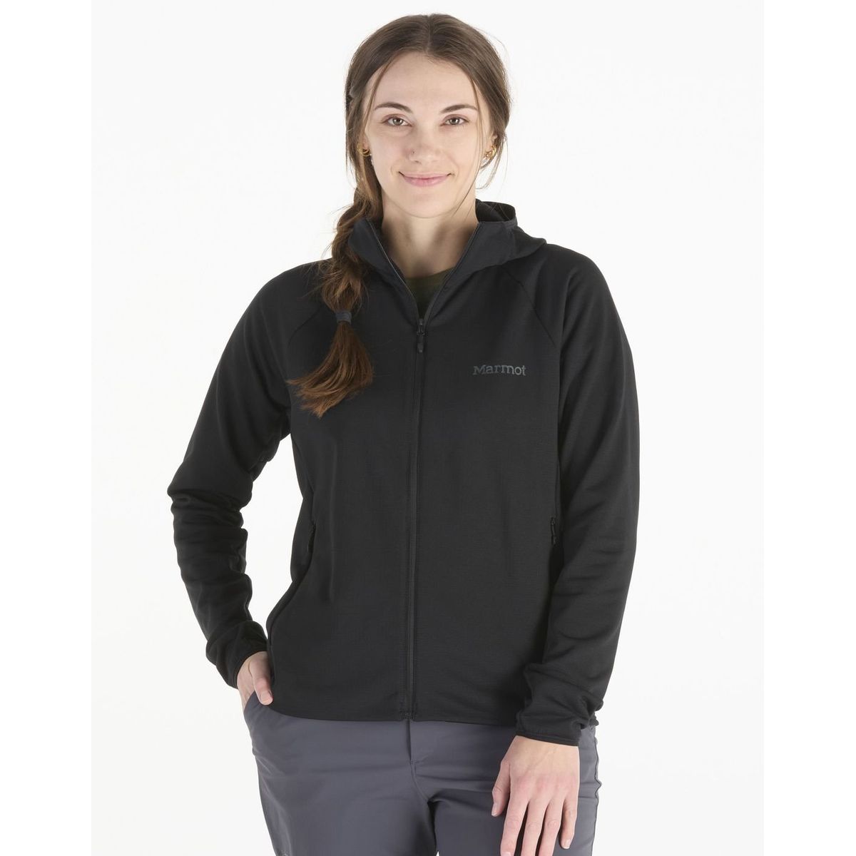 MARMOT - Polar Mujer W Leconte Fleece Hoody Negro Marmot