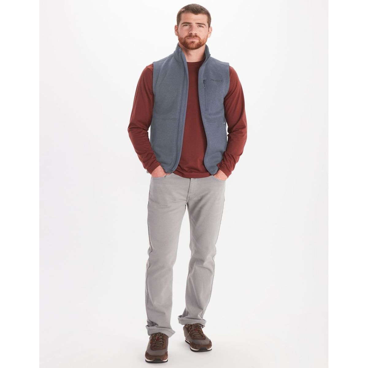 MARMOT - Polar Hombre Drop Line Vest Gris Marmot