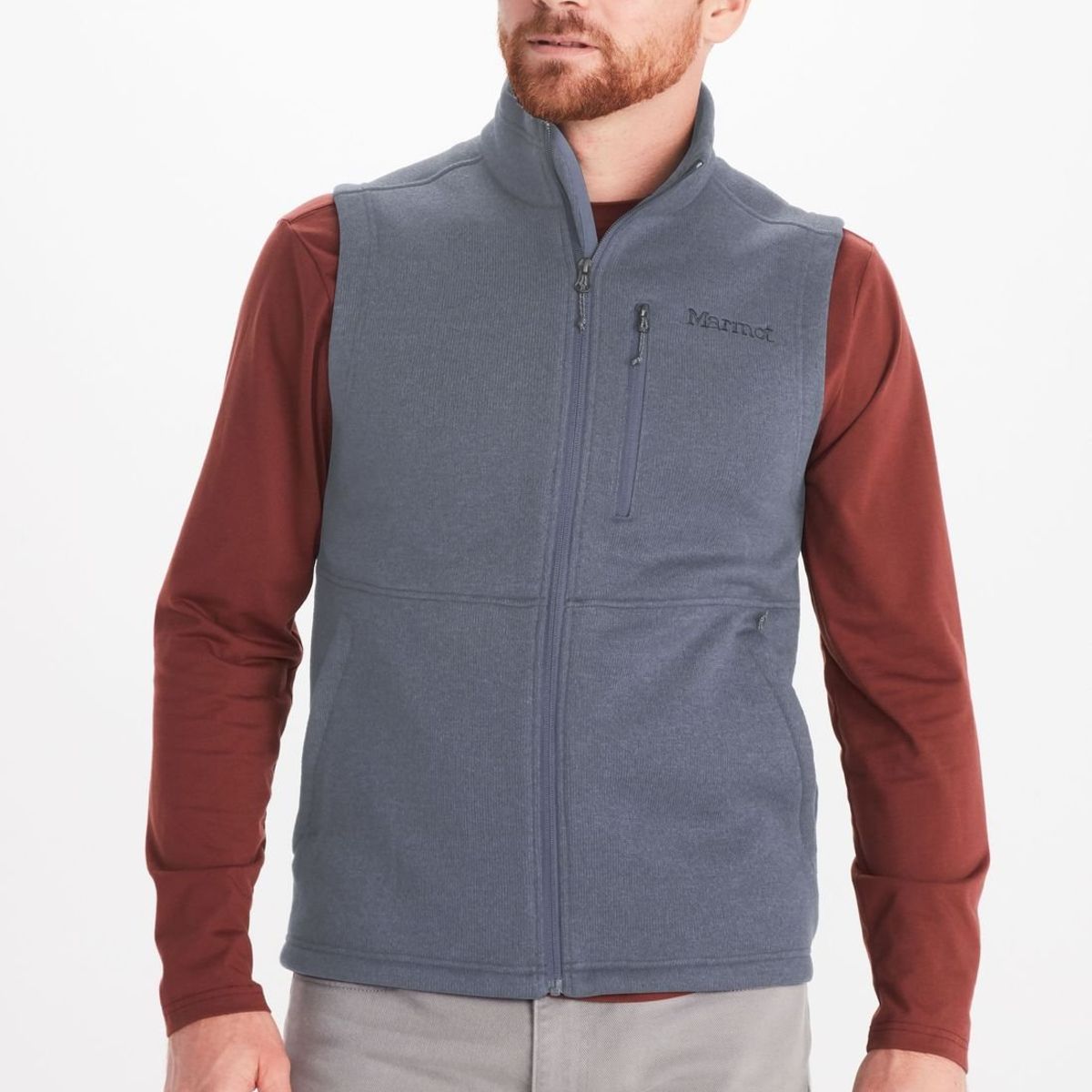 MARMOT - Polar Hombre Drop Line Vest Gris Marmot