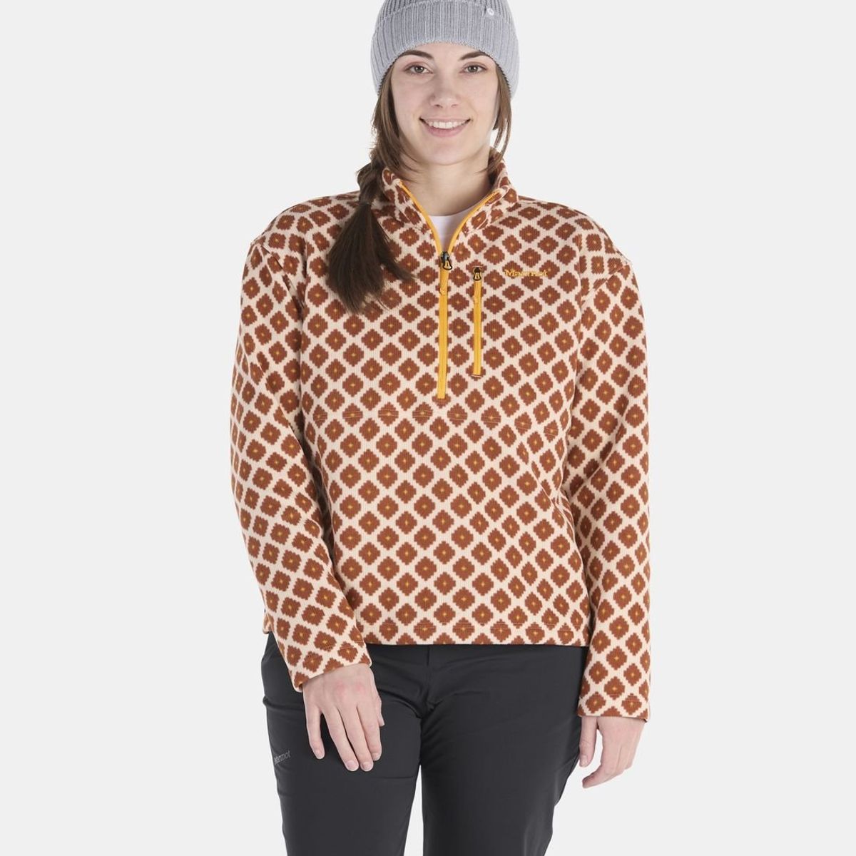 MARMOT - Polar Mujer W Heavyweight Drop Line Printed Half Zip Naranja Marmot