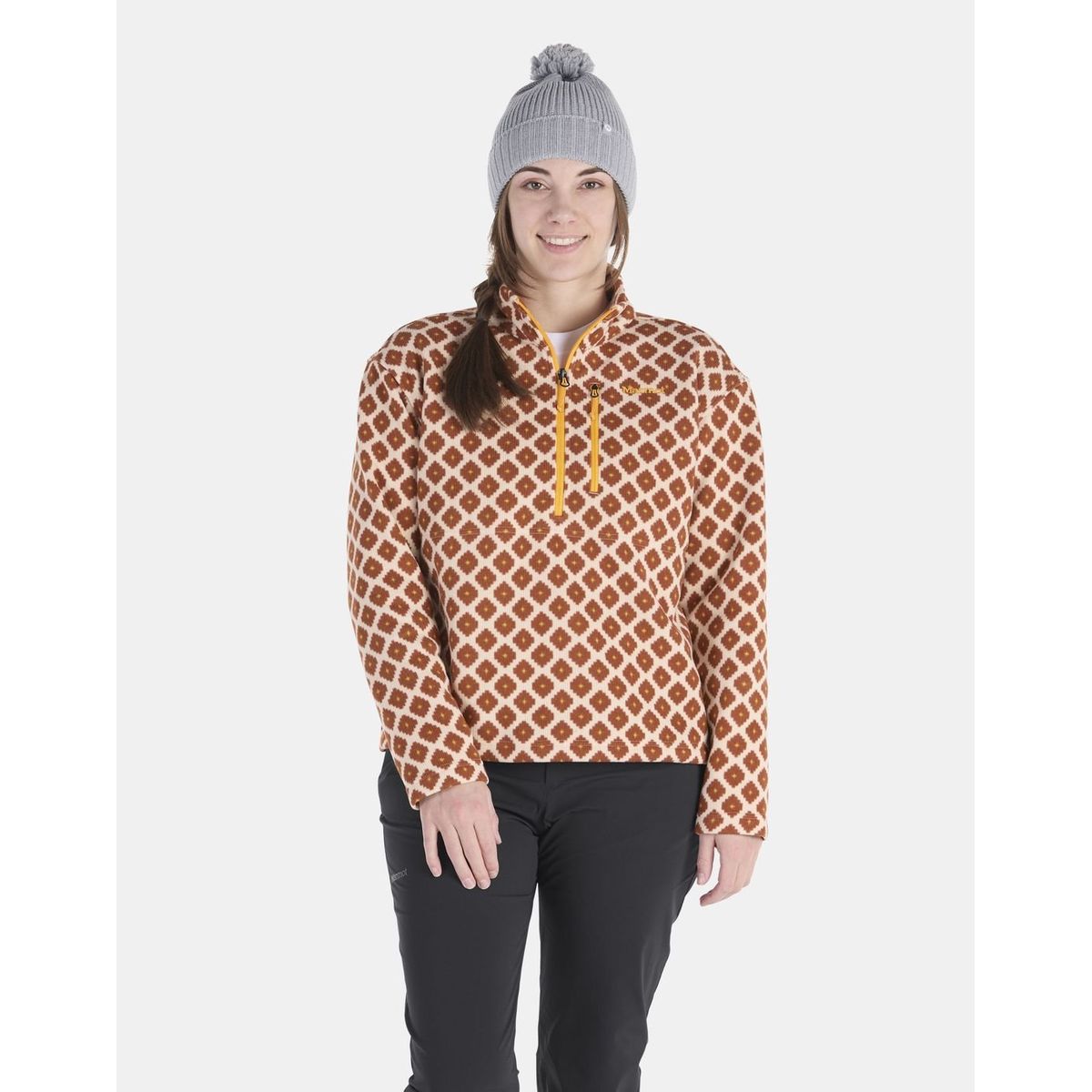 MARMOT - Polar Mujer W Heavyweight Drop Line Printed Half Zip Naranja Marmot