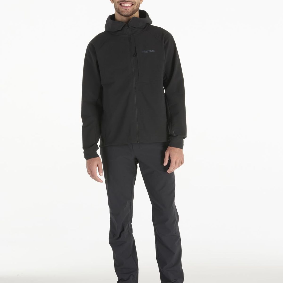MARMOT - Polar Hombre Pinnacle Driclime Hoody Negro Marmot