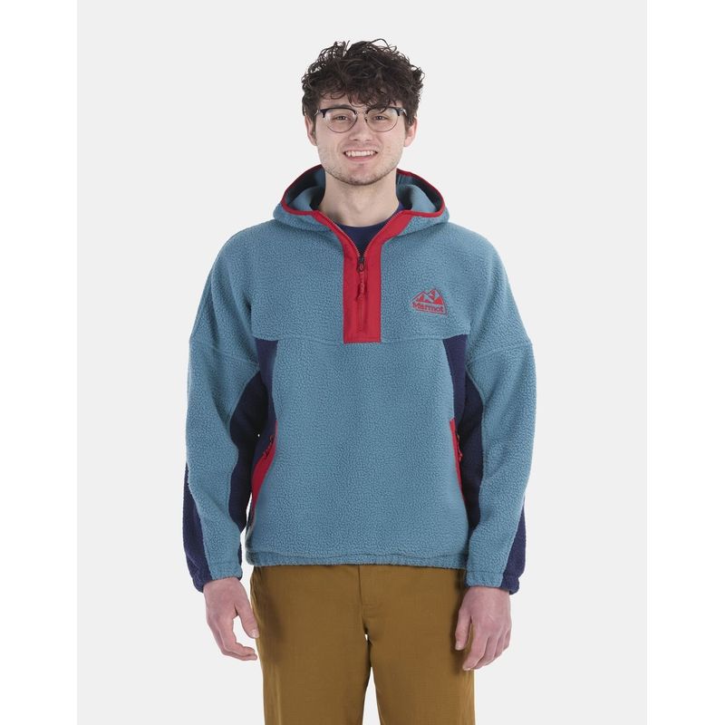 MARMOT - Polar Hombre Super Aros Fleece Hoody Azul Marmot