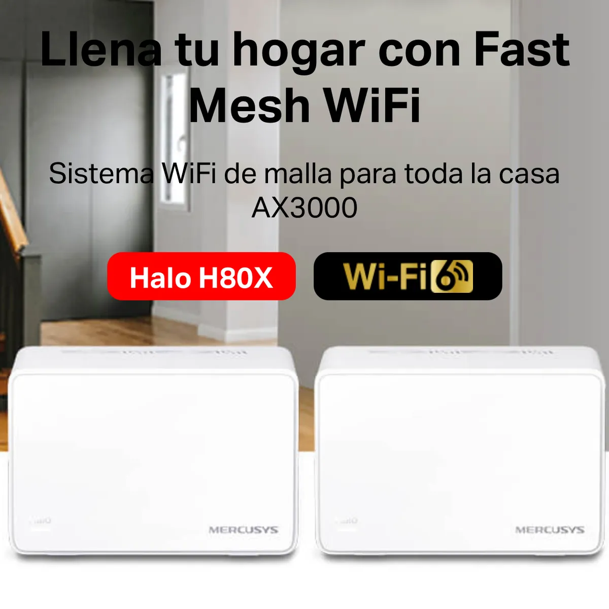Set 3 Sistema Wi-fi 6 Mesh Mercusys Tp-link Halo H80x Ax3000, marca MERCUSYS - Foto 2