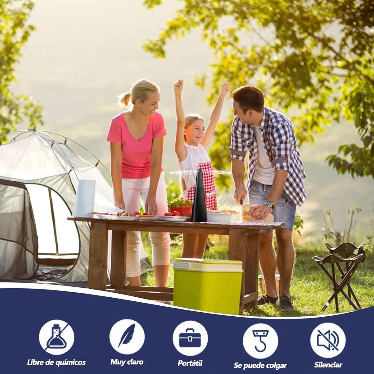 GENERICO - Ventiladores Repelentes De Moscas Para Picnic Patio Interior