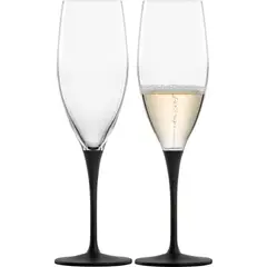 EISCH - Copas de Champaña Base Negra X2