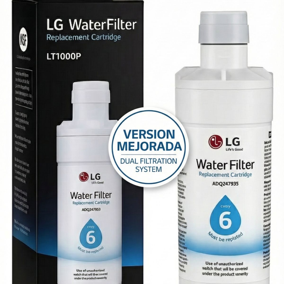 LG - Filtro Agua Refrigerador LG Original Lt1000p