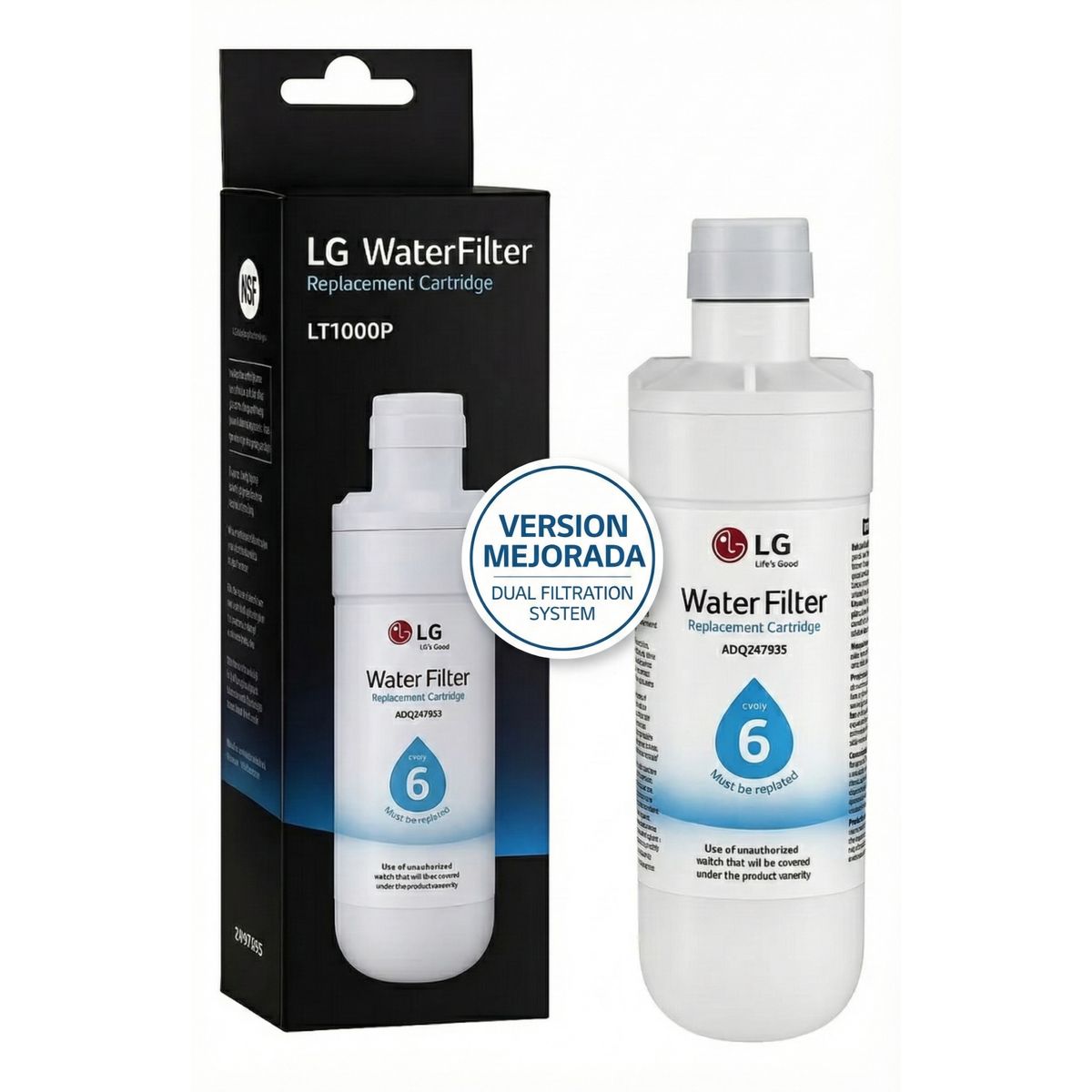 LG - Filtro Agua Refrigerador LG Original Lt1000p