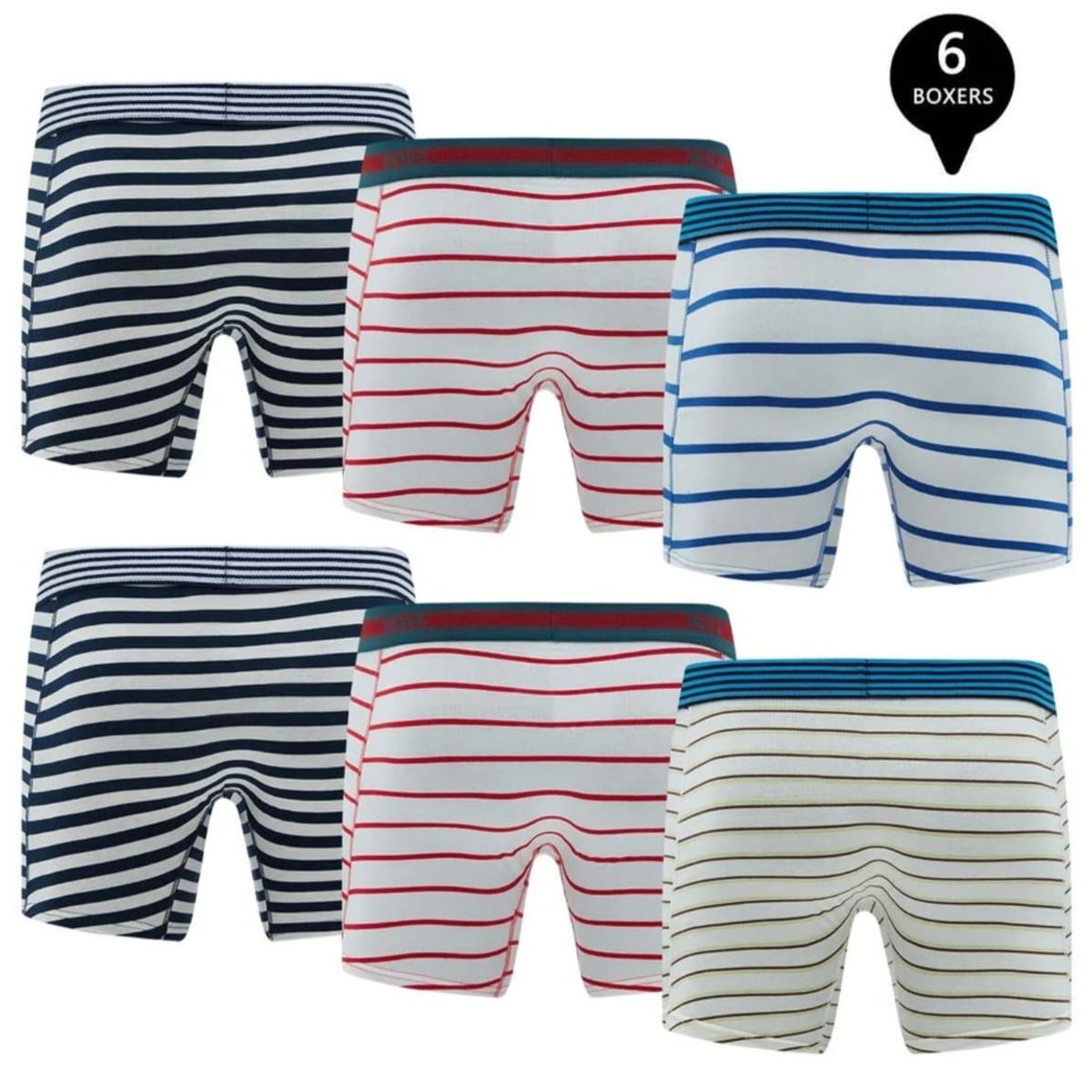 GIOVACCHINO - Pack de 6 Boxer Medio Algodon Hombre