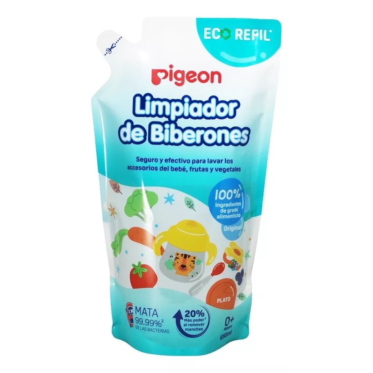 PIGEON - Liquido Limpiador Mamaderas Biberones Recarga Pigeon 650ml