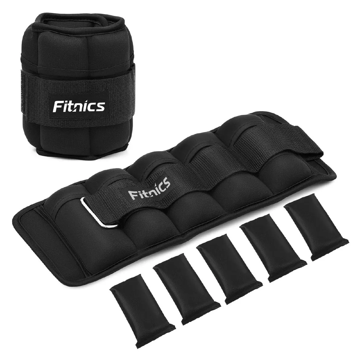 FITNICS - Pesas De Tobillo Tobilleras Peso Ajustable hasta 3 Kg Set 2