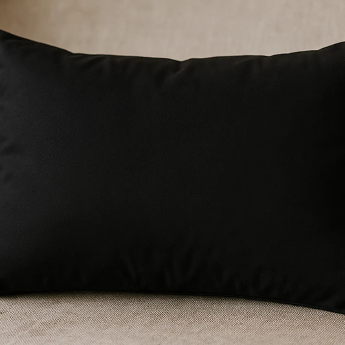 REHUCE - Cojin Felpa 50x30 Cm Negro