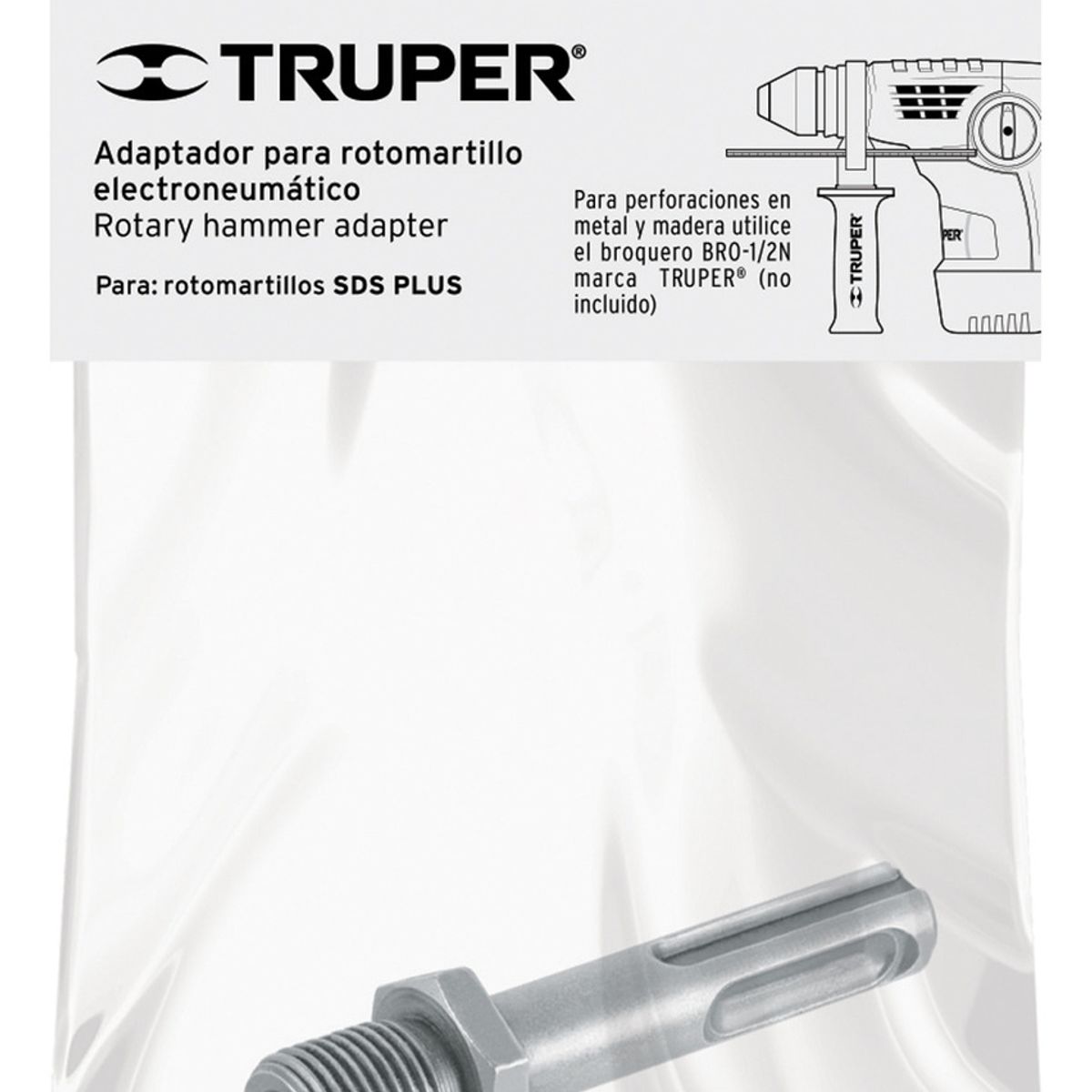 TRUPER - Adaptador Para Rotomartillo Sds Plus Truper Adap-plus 14654