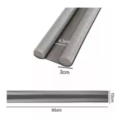 GENERICO - Protector Aislante De Frio Calor Para Puertas Y Ventanas COLOR NEGRO