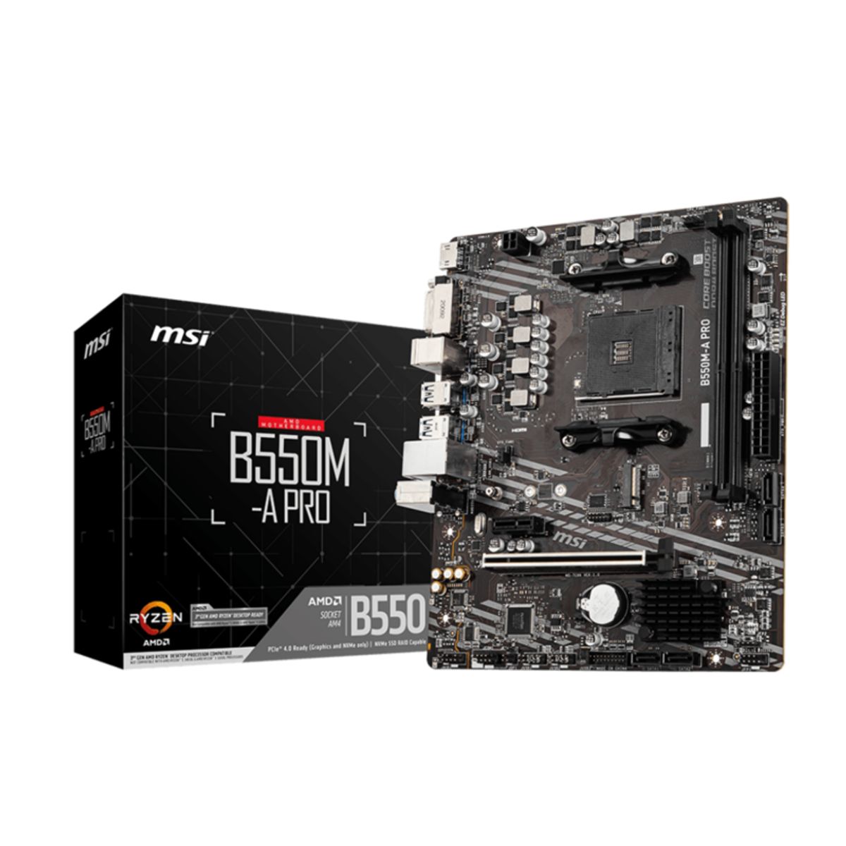 MSI - Placa Madre MSI B550M-A PRO AM4 DDR4 M2 Micro-ATX