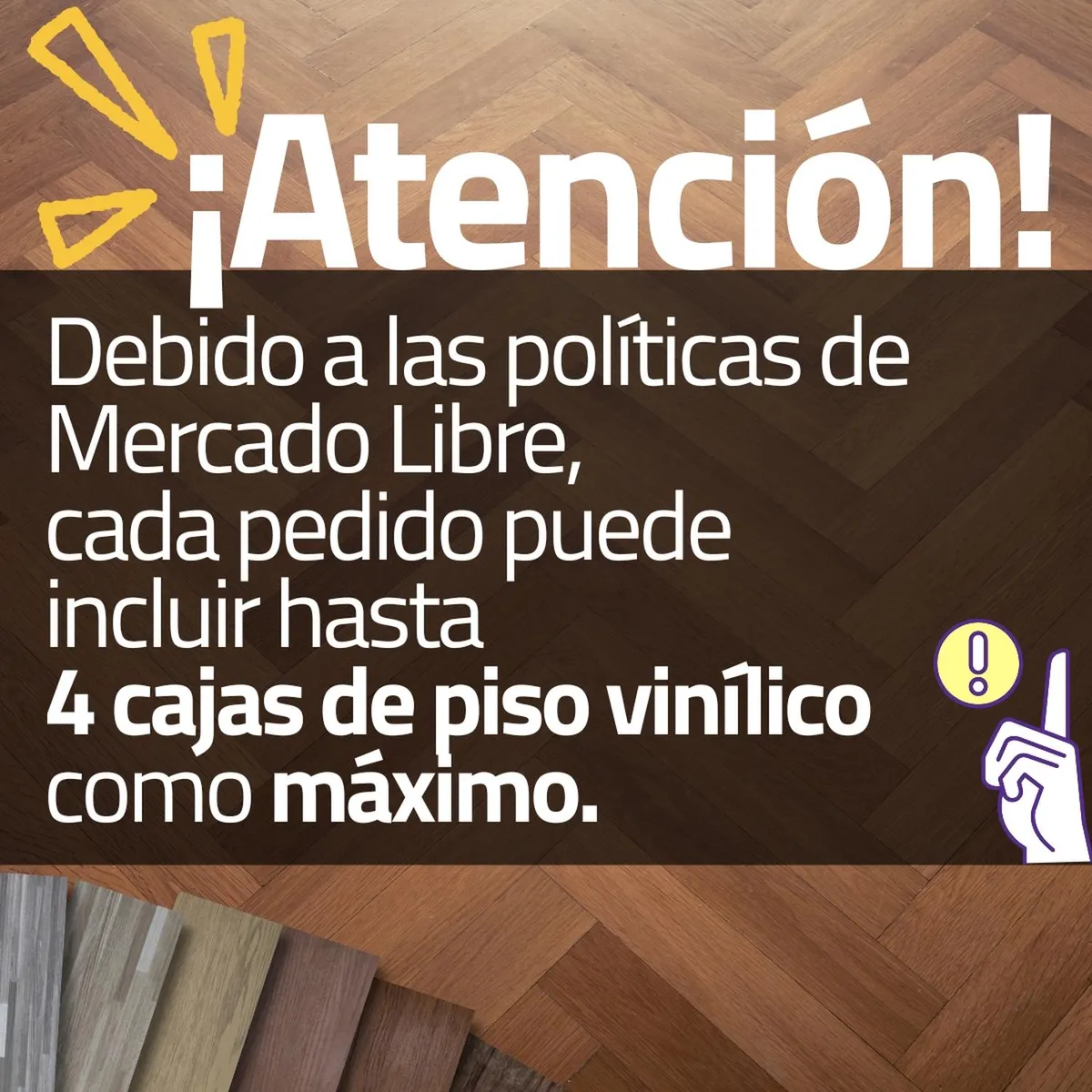 GENERICO - Piso Vinilico Autoadhesivo 1 Caja 2.5m2 Antideslizante 18 Und - Marron