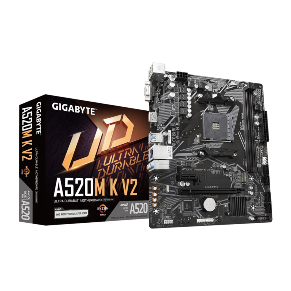 GIGABYTE - Placa Madre Gigabyte A520M K V2 AM4 DDR4 M2 microATX
