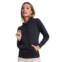 Poleron con Capucha Mujer Sudadera Negra Algodon