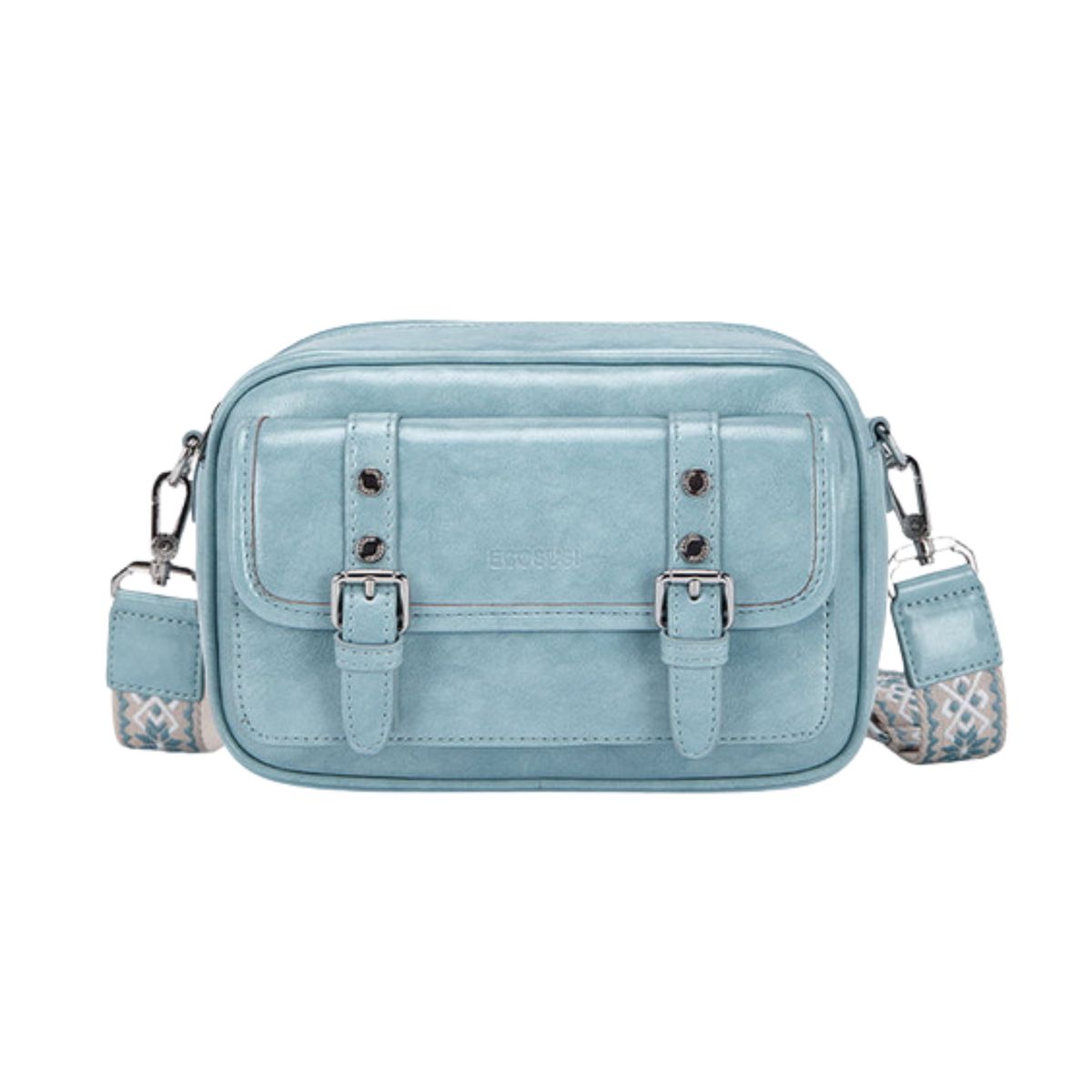 ECOSUSI - Ecousi Bolso Mensajero Mia con Correa Ancha - Azul