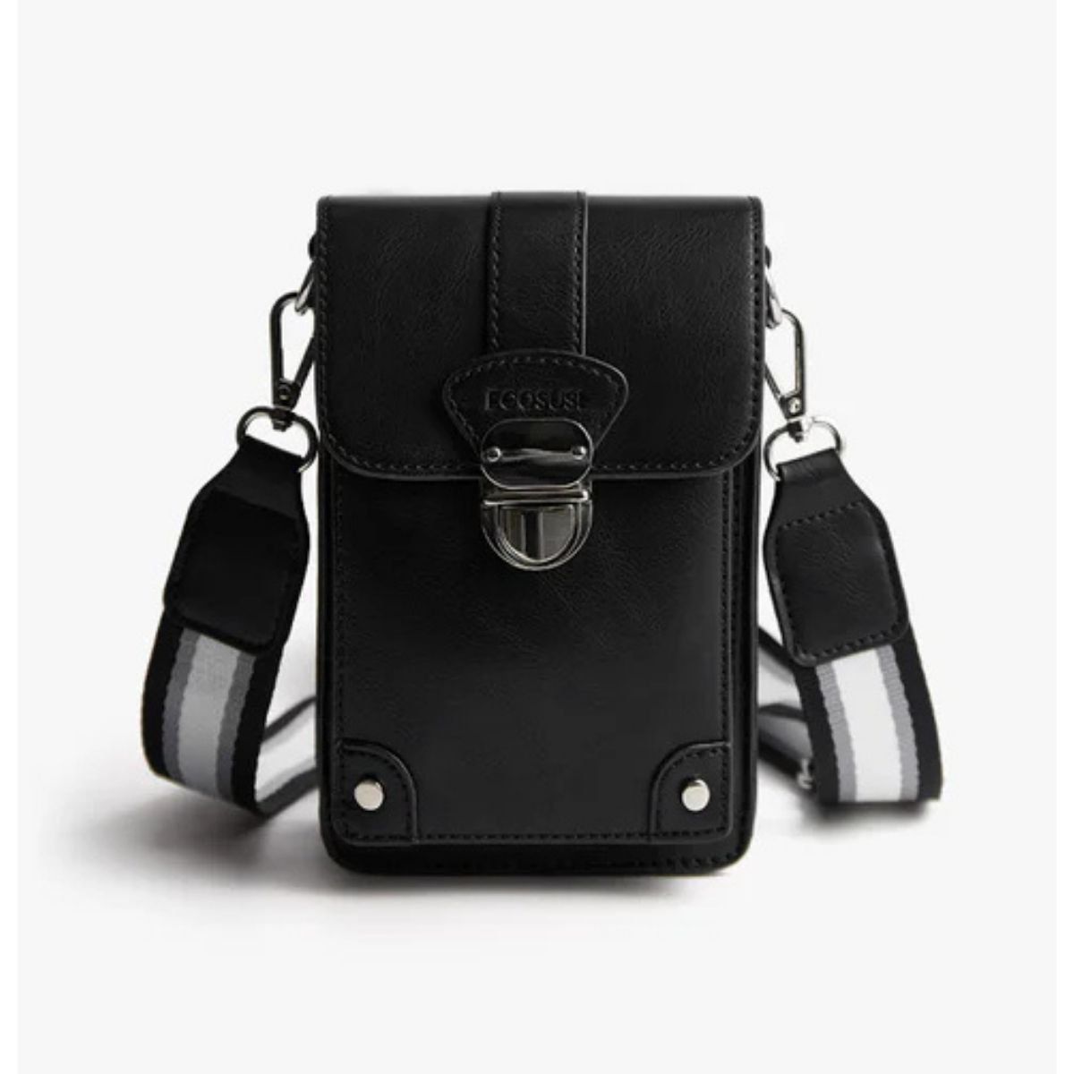 ECOSUSI - Ecosusi Bolso Cruzado Vintage para Teléfono - Negro