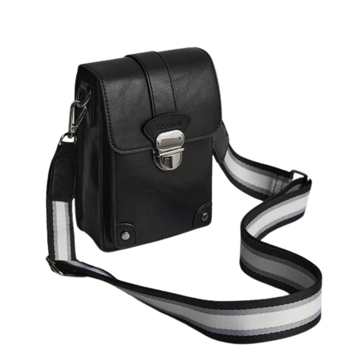 ECOSUSI - Ecosusi Bolso Cruzado Vintage para Teléfono - Negro