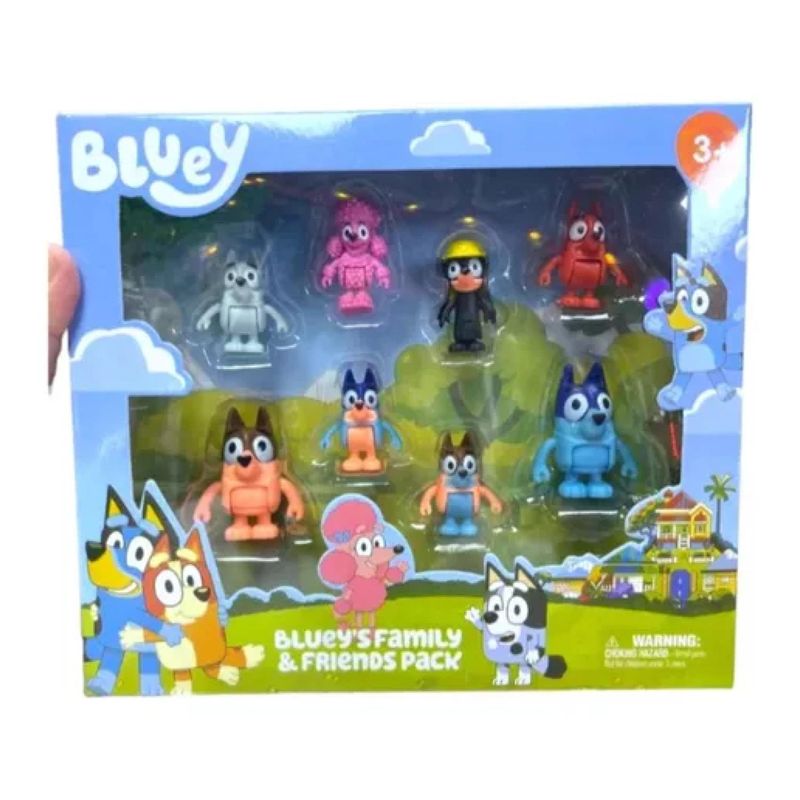 GENERICO - Juguete Set 8 Figuras Articuladas Bluey Y Su Familia Infantil