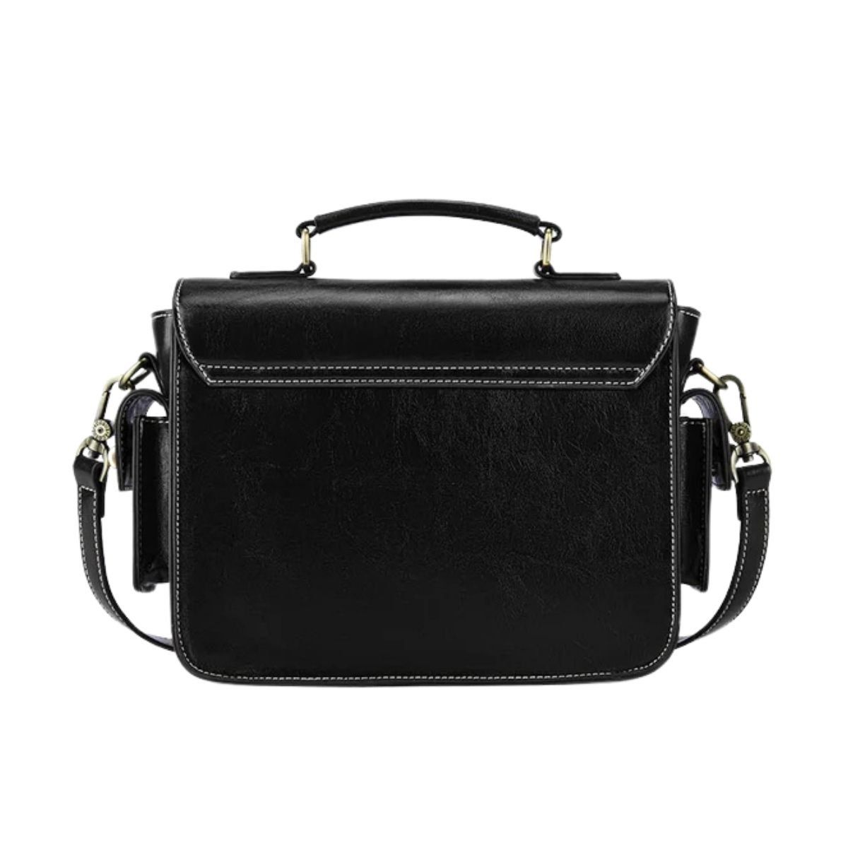 ECOSUSI - Ecosusi Bolso Mensajero Alison de Cuero Vegano - Negro