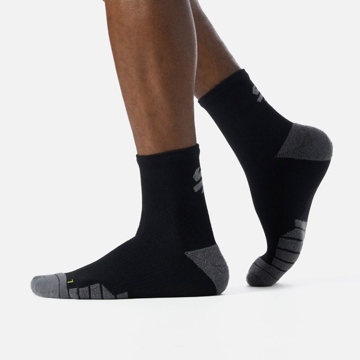 VULCANO - Calcetines Hombre Stride Running Mid Socks Negro Vulcano
