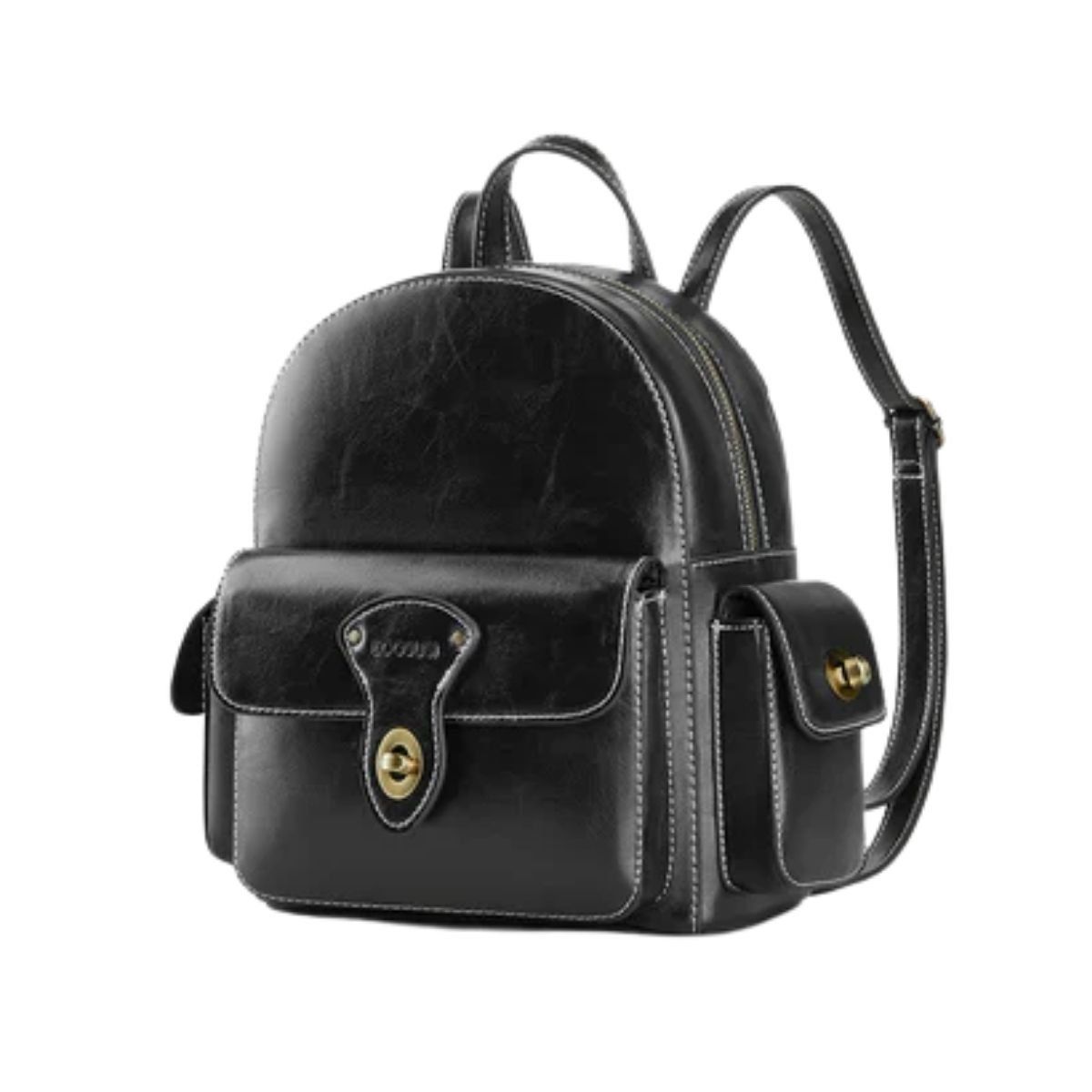 ECOSUSI - Ecosusi Mini Mochila Alison de Cuero Vegano - Negro
