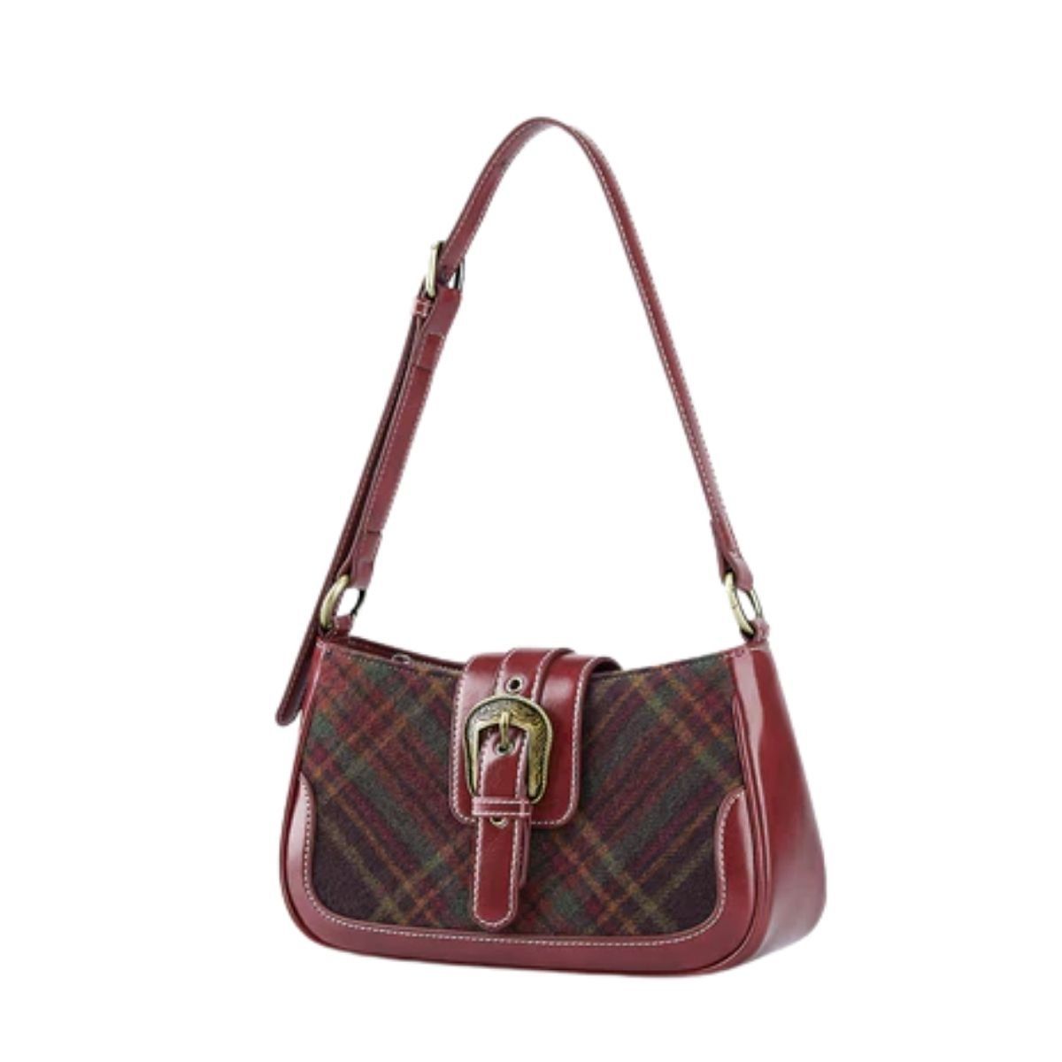 ECOSUSI - Ecosusi Cartera Vintage Alison de Uso Diario - Rojo Angola