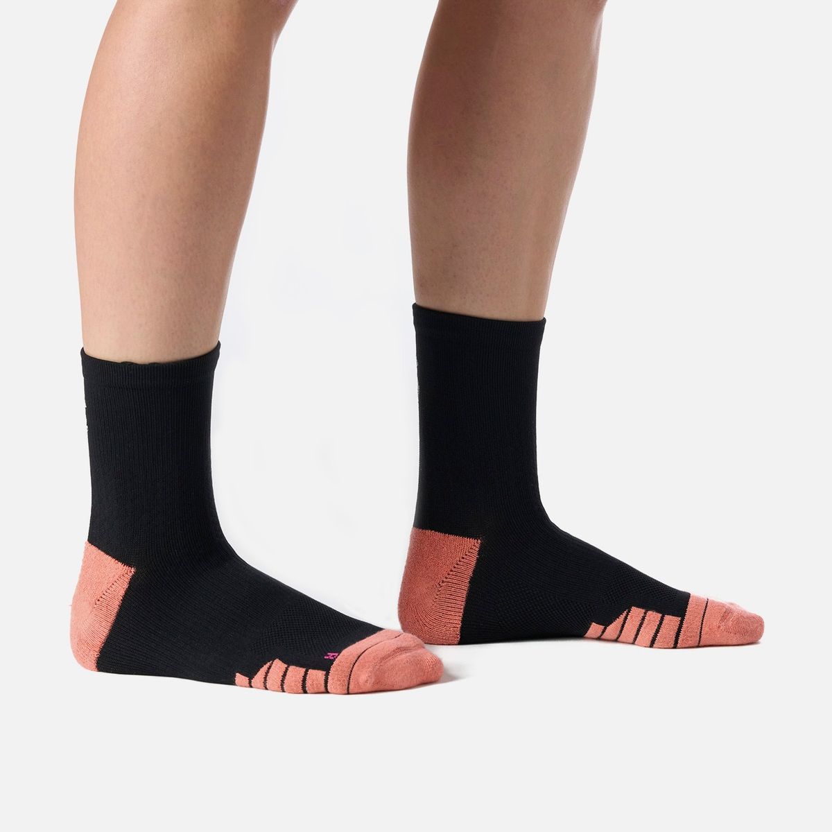VULCANO - Calcetines Mujer Stride Running Mid Socks Negro Vulcano