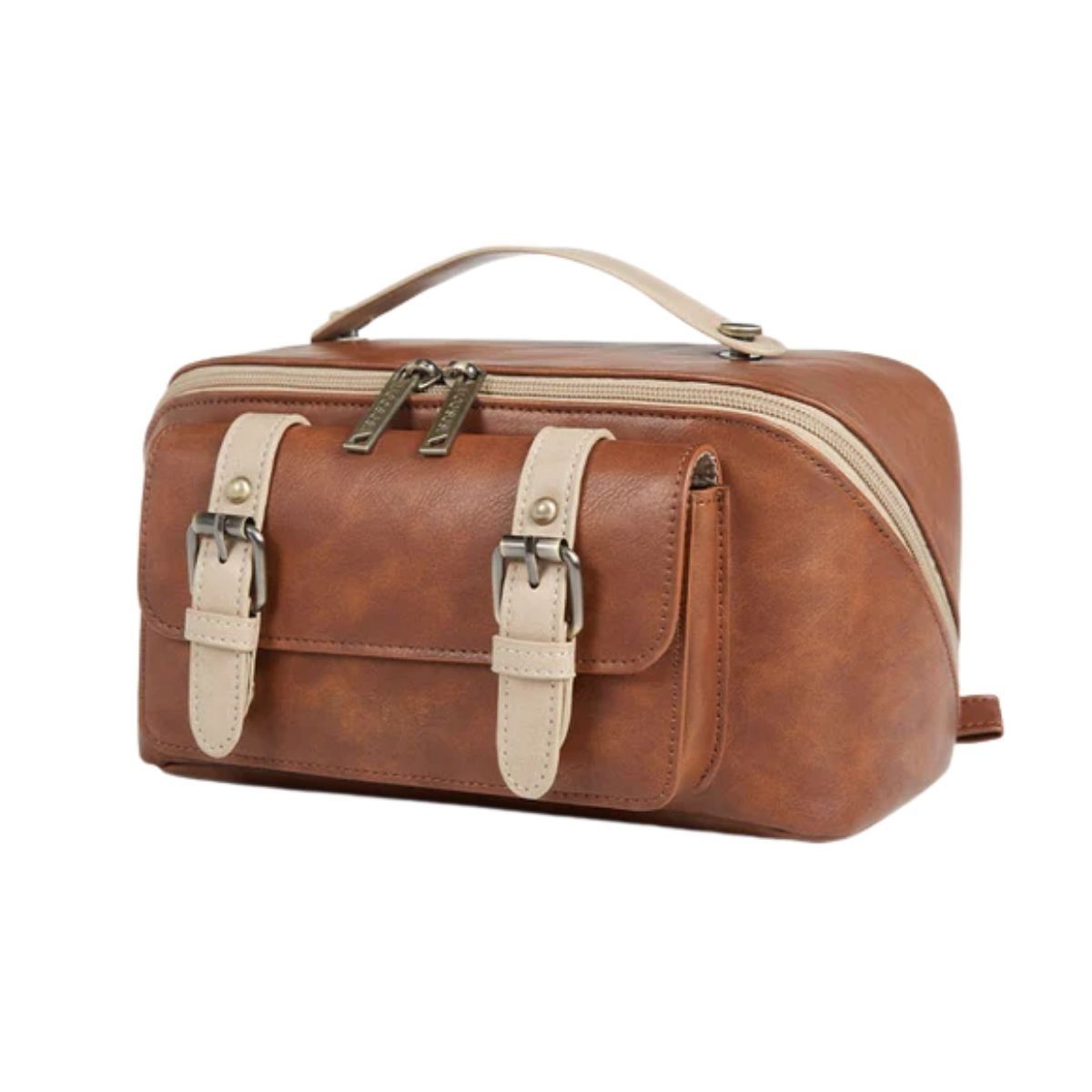 ECOSUSI - Ecosusi Neceser Cosmetiquero Abierto Elena - Marrón Rústico