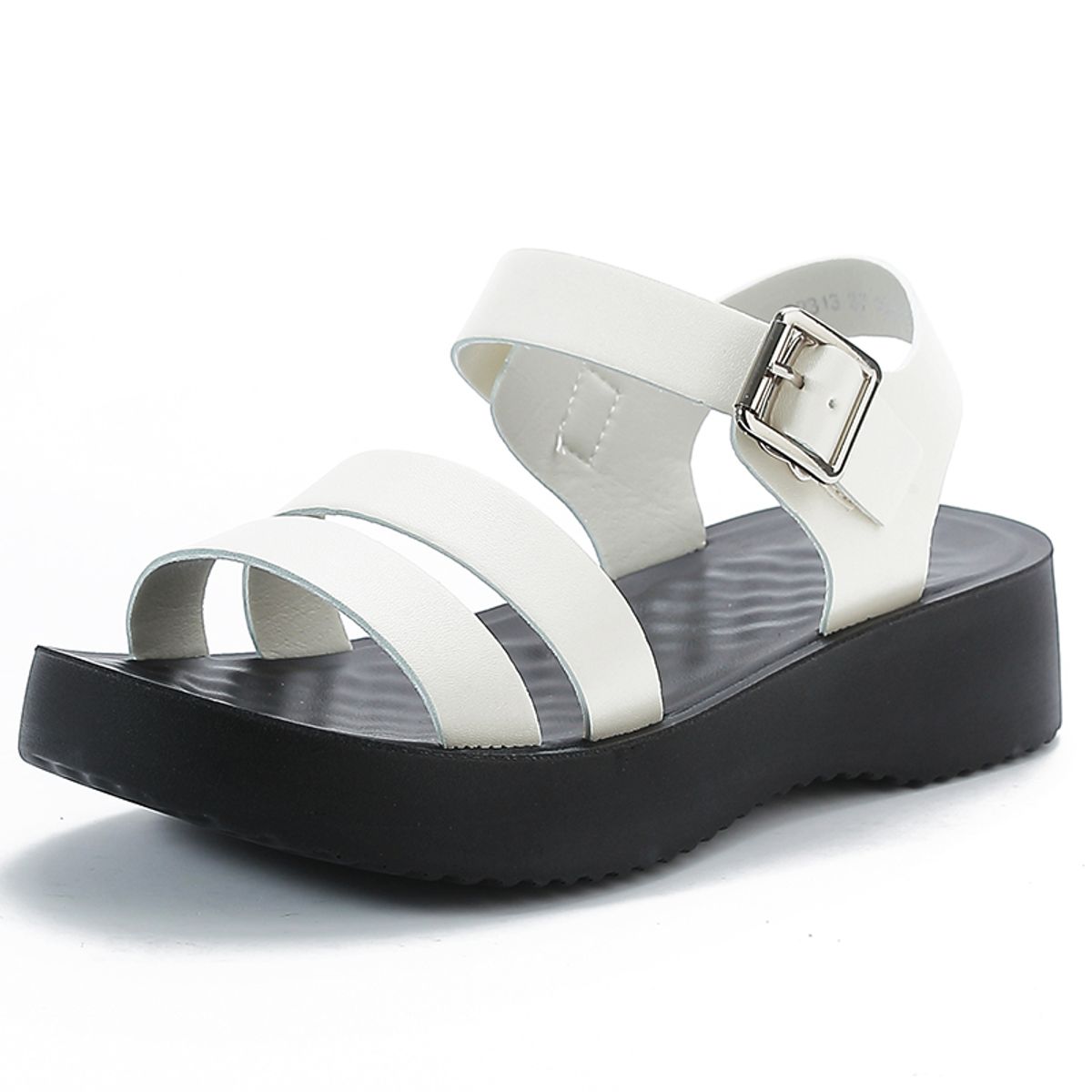 SHANDIAN - Sandalias Dedo Abierto Pantuflas Mujer Beige