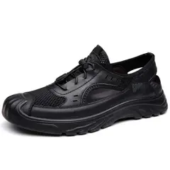 SHANDIAN - Sandalia Hombre De Primavera Verano Negro