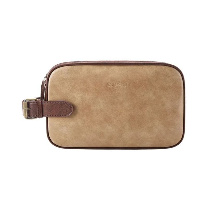 ECOSUSI - Ecosusi Neceser Grande Elena de Cuero Vegano - Beige Bronceado