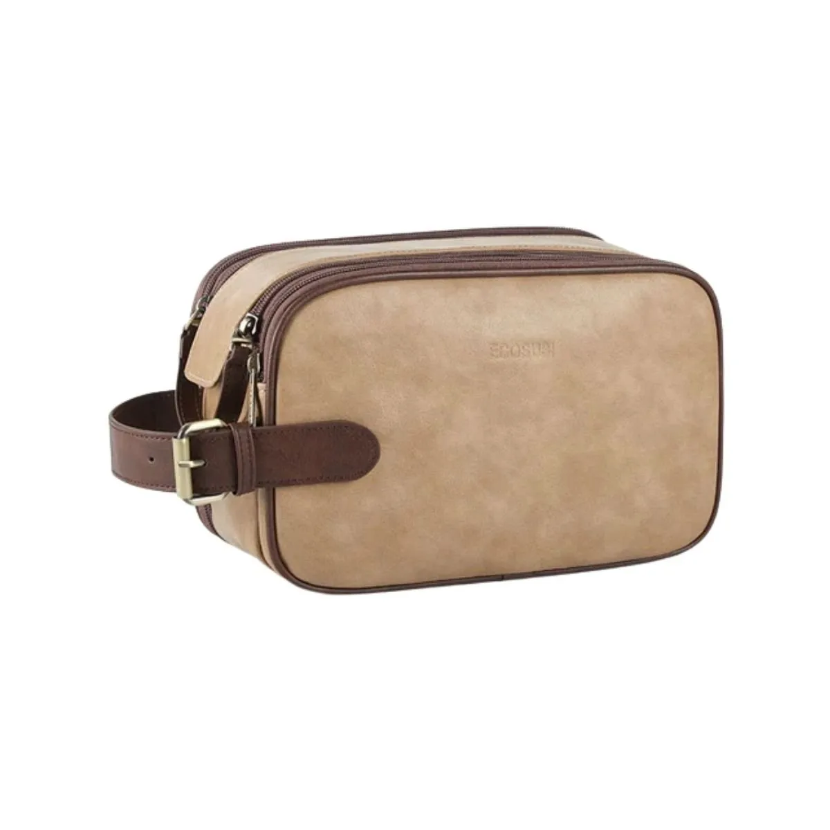 ECOSUSI - Ecosusi Neceser Grande Elena de Cuero Vegano - Beige Bronceado