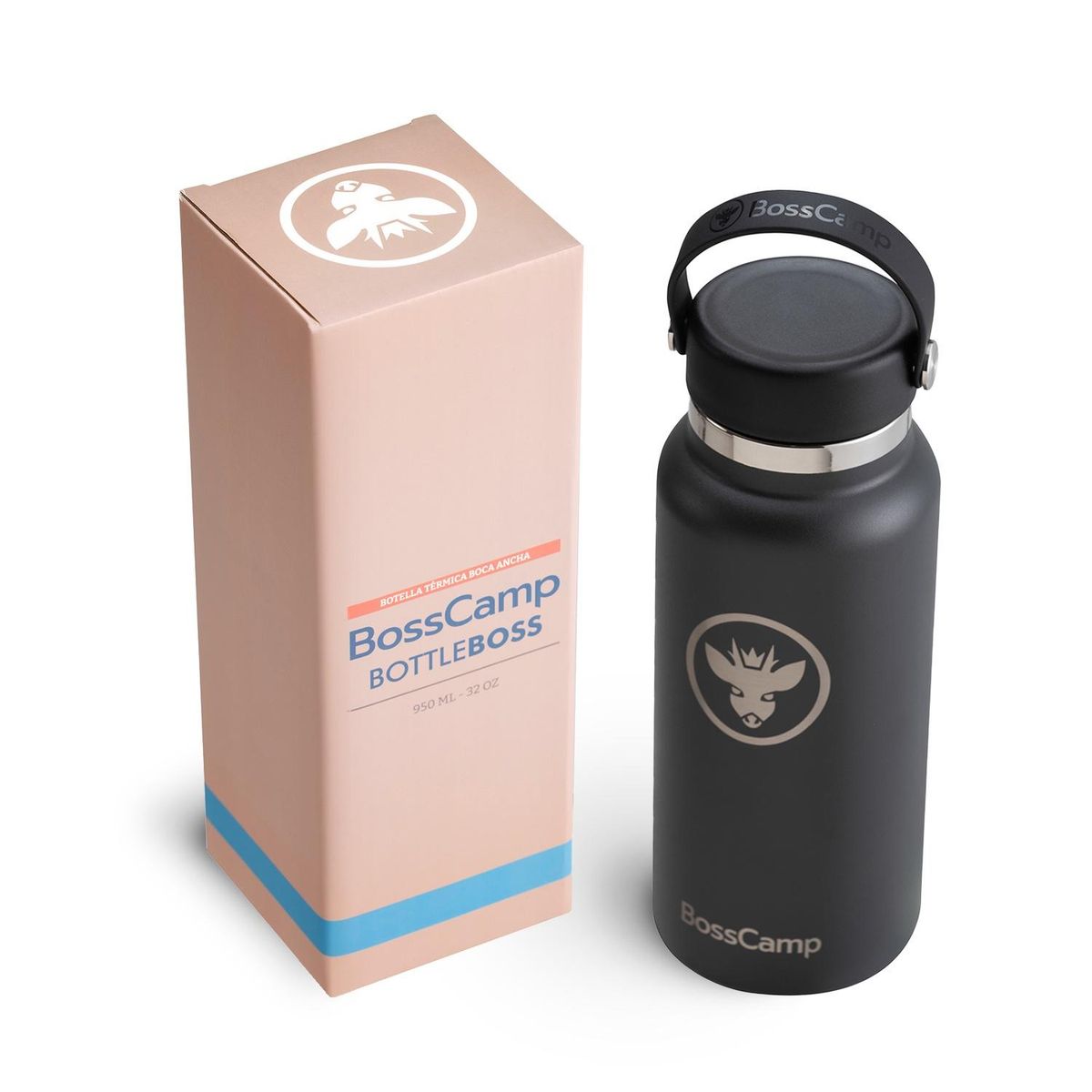 BOSSCAMP - BOTELLA TERMICA AGUA BOCA ANCHA 950 ML TERMO BOSSCAMP