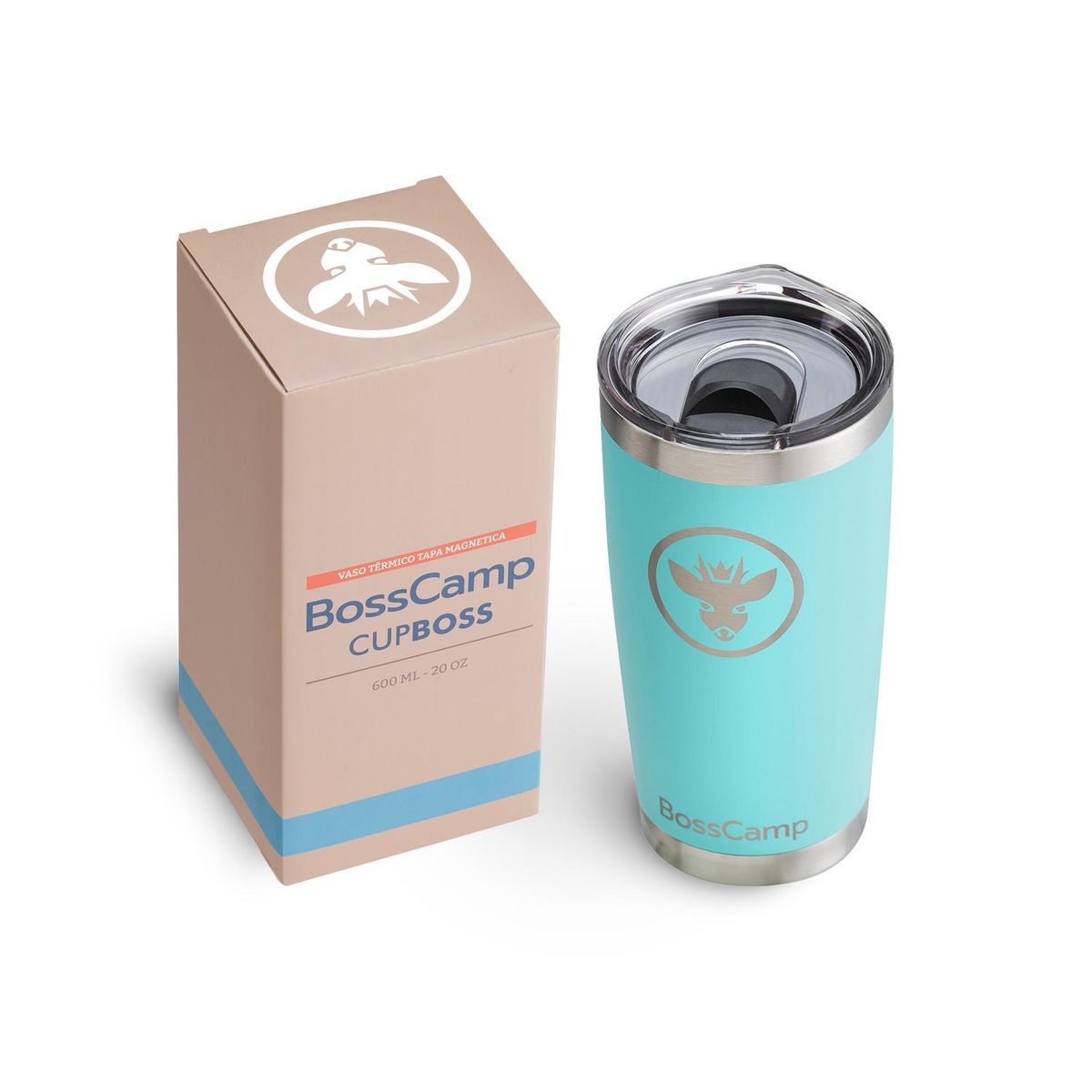 BOSSCAMP - VASO TERMICO TAPA MAGNETIC SLIDER 600 ML TERMO MUG BOSSCAMP