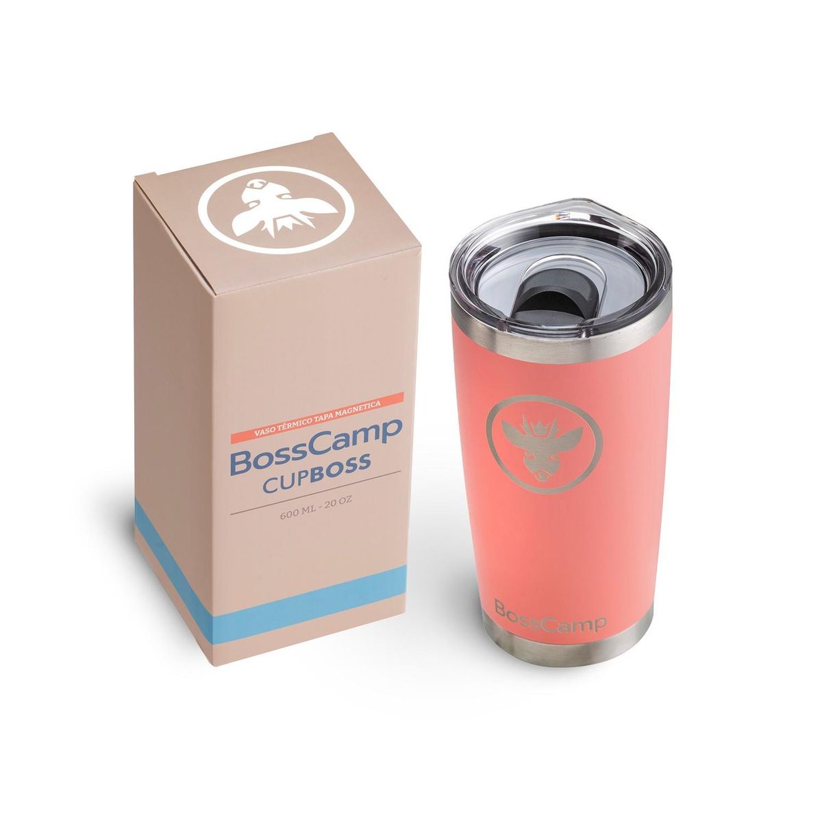 BOSSCAMP - VASO TERMICO TAPA MAGNETIC SLIDER 600 ML TERMO MUG BOSSCAMP