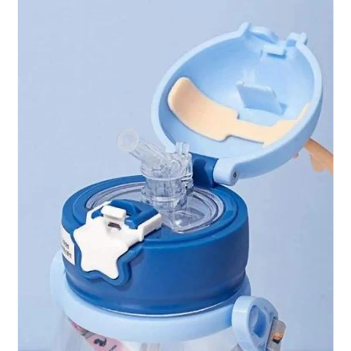 CRUSEC - Botella De Agua Para Niños Con Bombilla Kawaii Ciervo 600ml