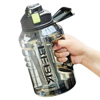 Botella De Agua Deportiva Gym Fitness Pajita Unisex 2300ml