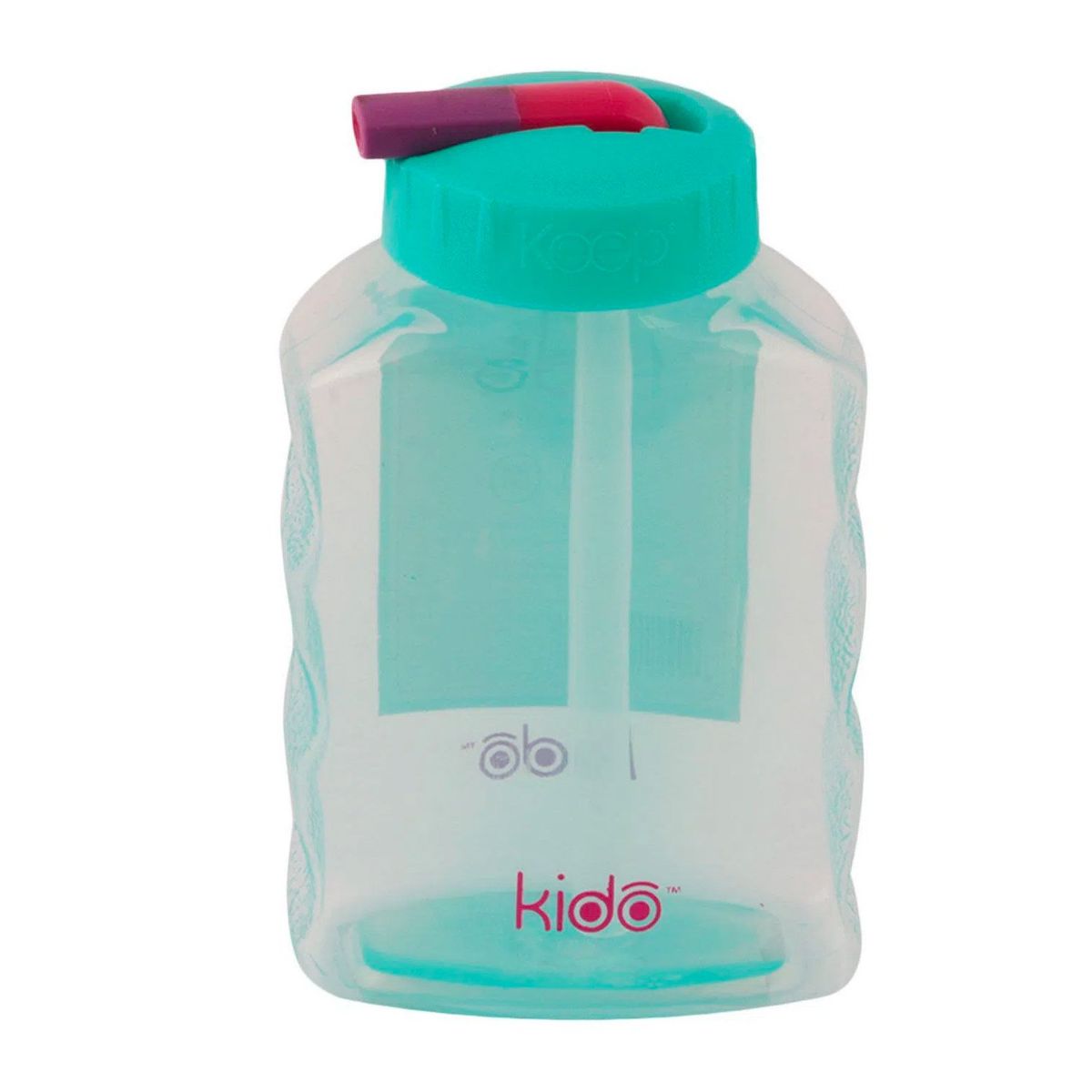 KEEP - Botella con Bombilla Flexible 250 ml RosadoAmarillo - KIDO