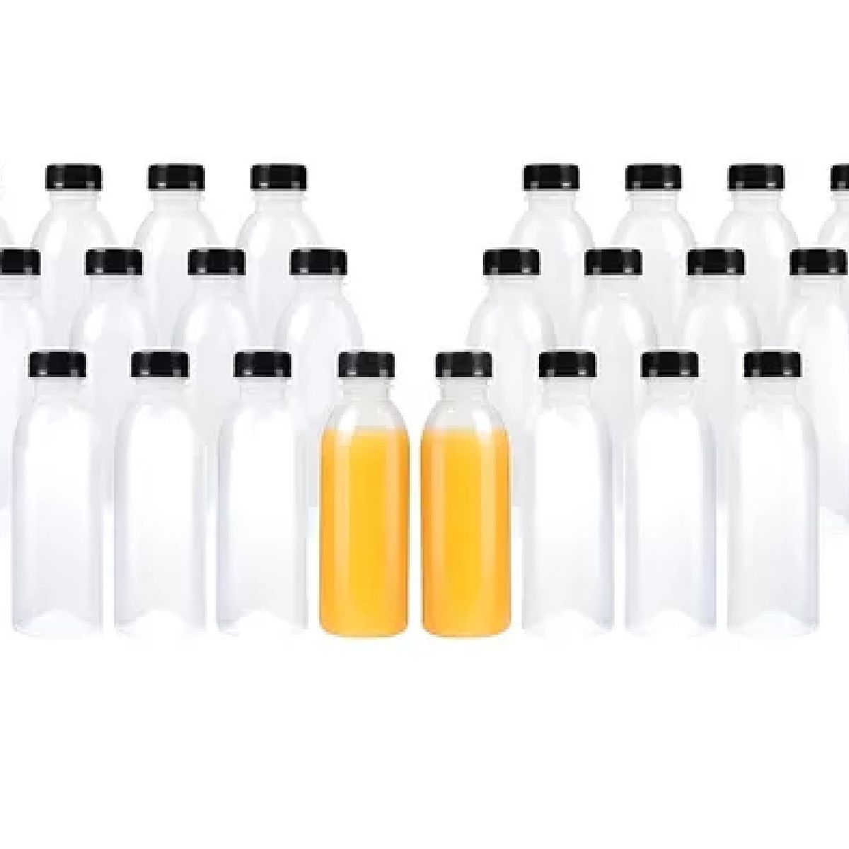 PASTELERIUSCL - 24 Botellas Plasticas Transparentes Botella Con Tapa 500ml Botellas Para Jugos Botella  Pet Con Tapa
