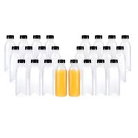 24 Botellas Plasticas Transparentes Botella Con Tapa 500ml Botellas Para Jugos Botella  Pet Con Tapa