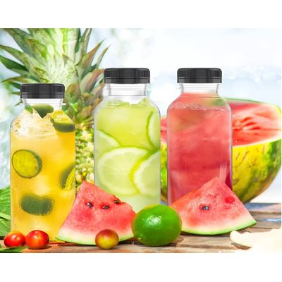 Imagen 2 del producto 24 Botellas Plasticas Transparentes Botella Con Tapa 500ml Botellas Para Jugos Botella  Pet Con Tapa