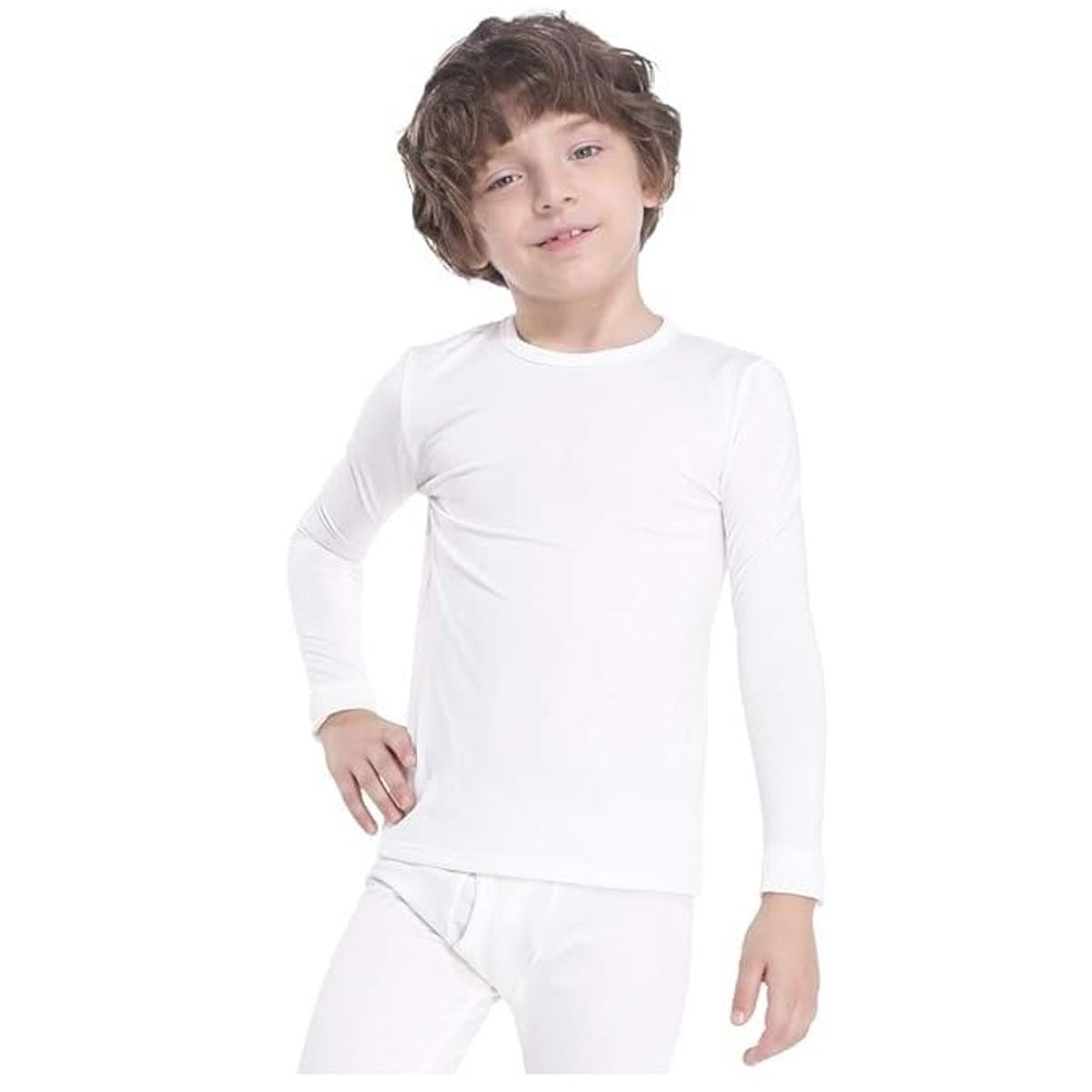 GARSIL - Polera Algodon Para Niños Niñas Camiseta Primera Capa De Manga Larga