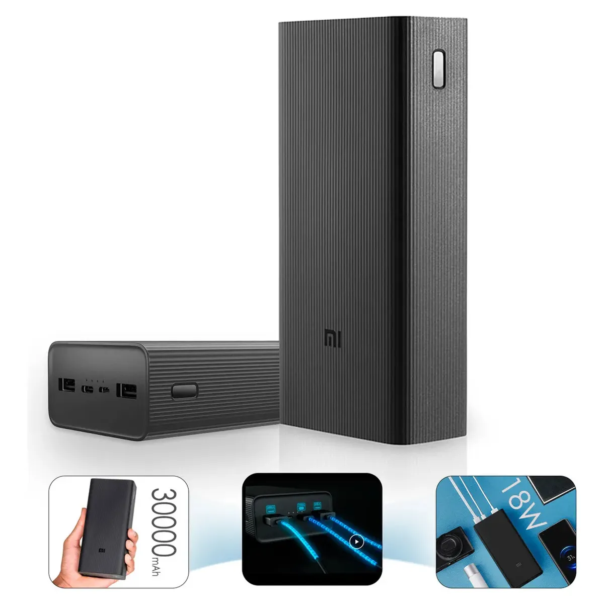 XIAOMI - Xiaomi Redmi Power Bank 30000 mAh 18W Carga Batería Externa Rapida